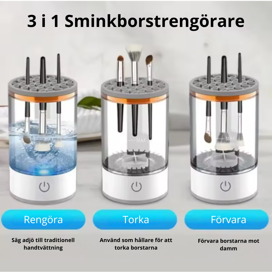 Elektrisk sminkborstrengöring