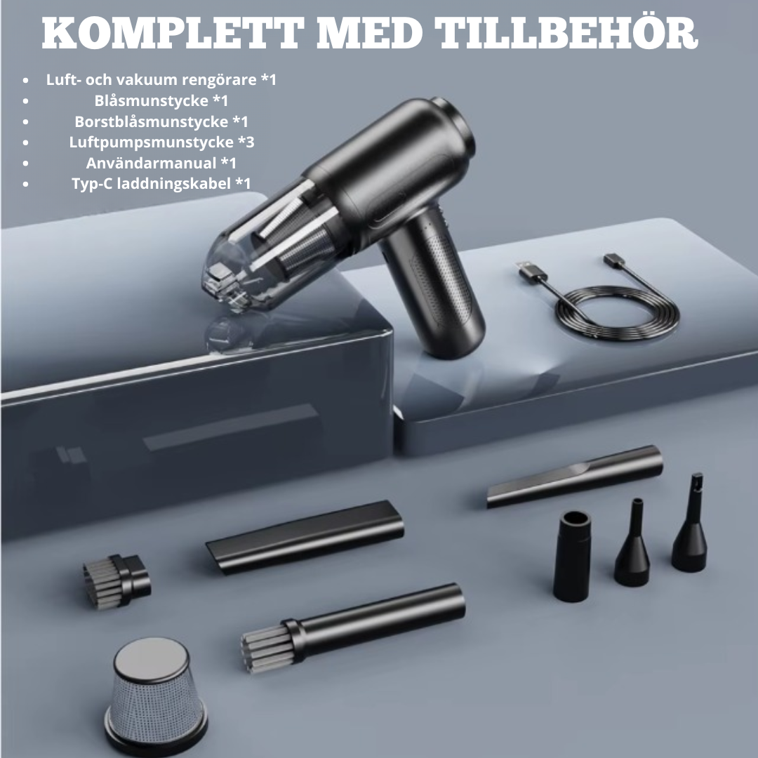 3 i 1 elektrisk och portabel tryckluft & dammsugare